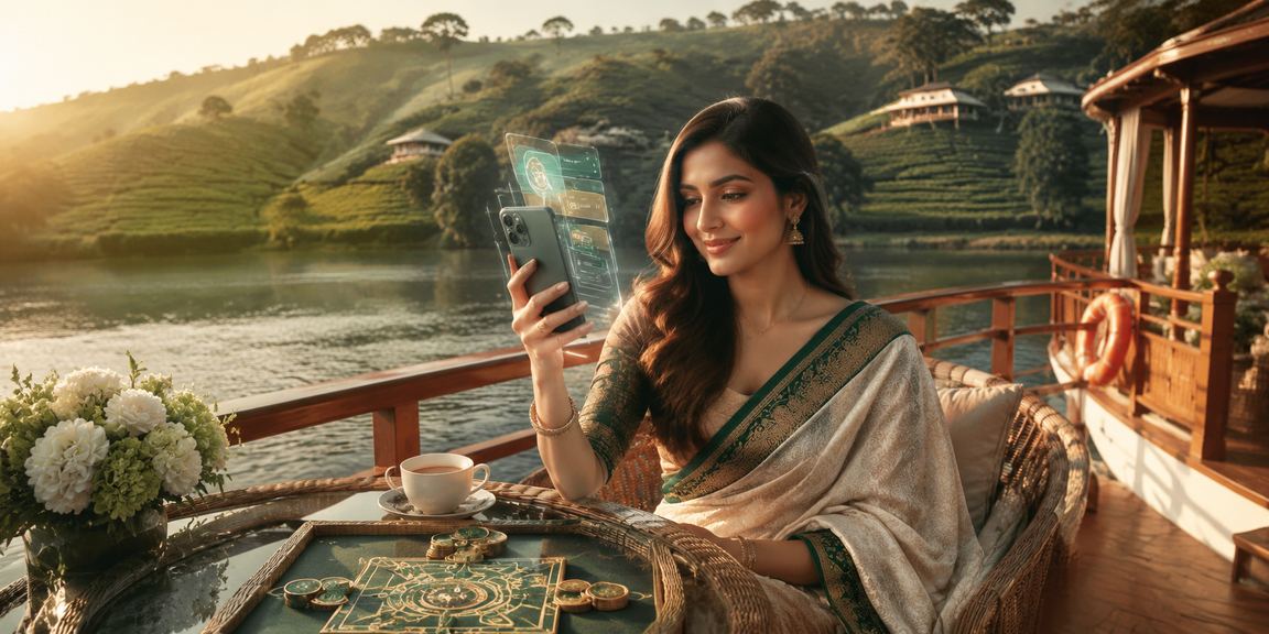 সিলেটের চা বাগানে বসে অডস বিশ্লেষণ করছেন একজন বেটার